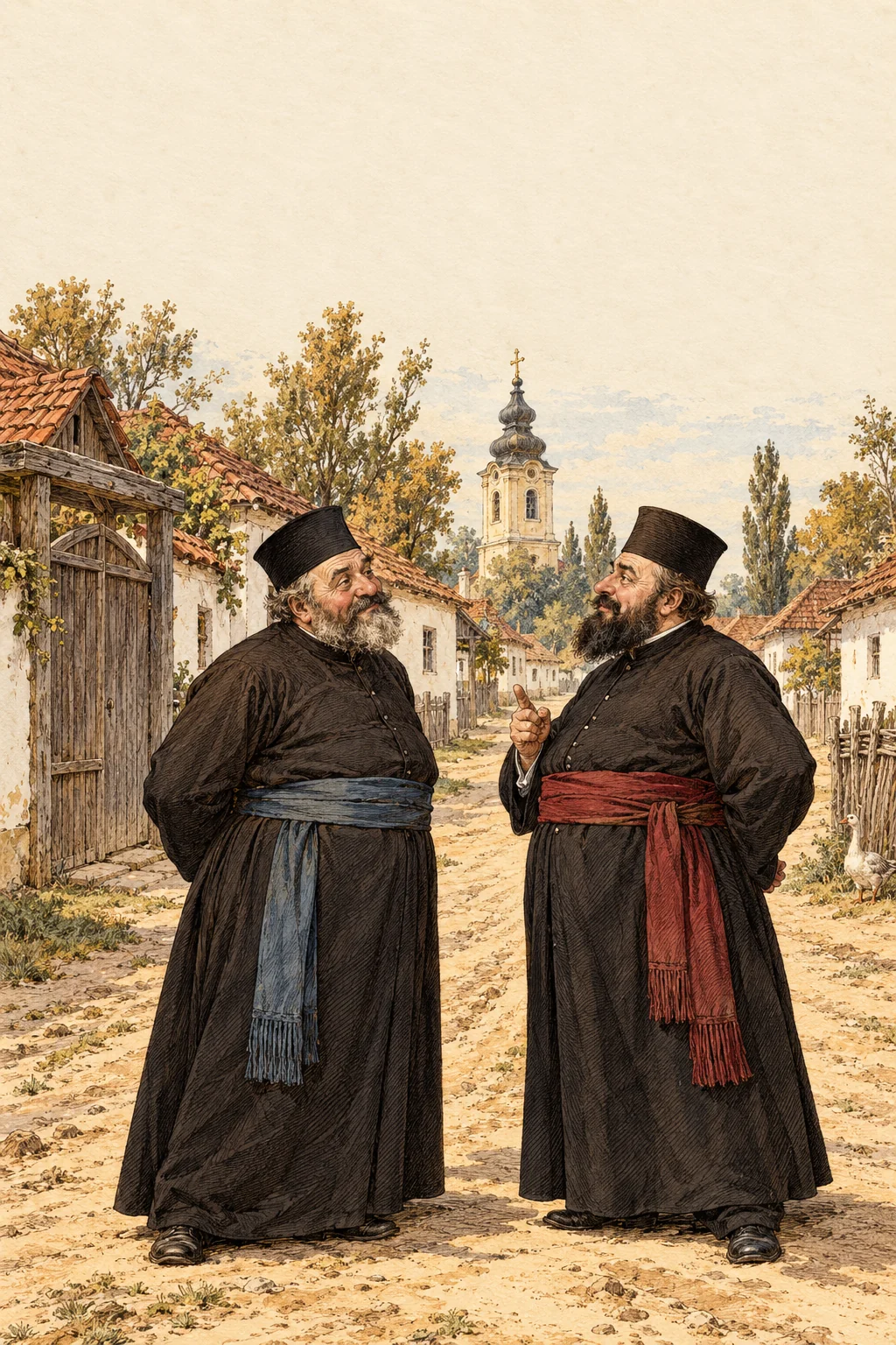 Book cover: Father Ćira and Father Spira — Stevan Sremac