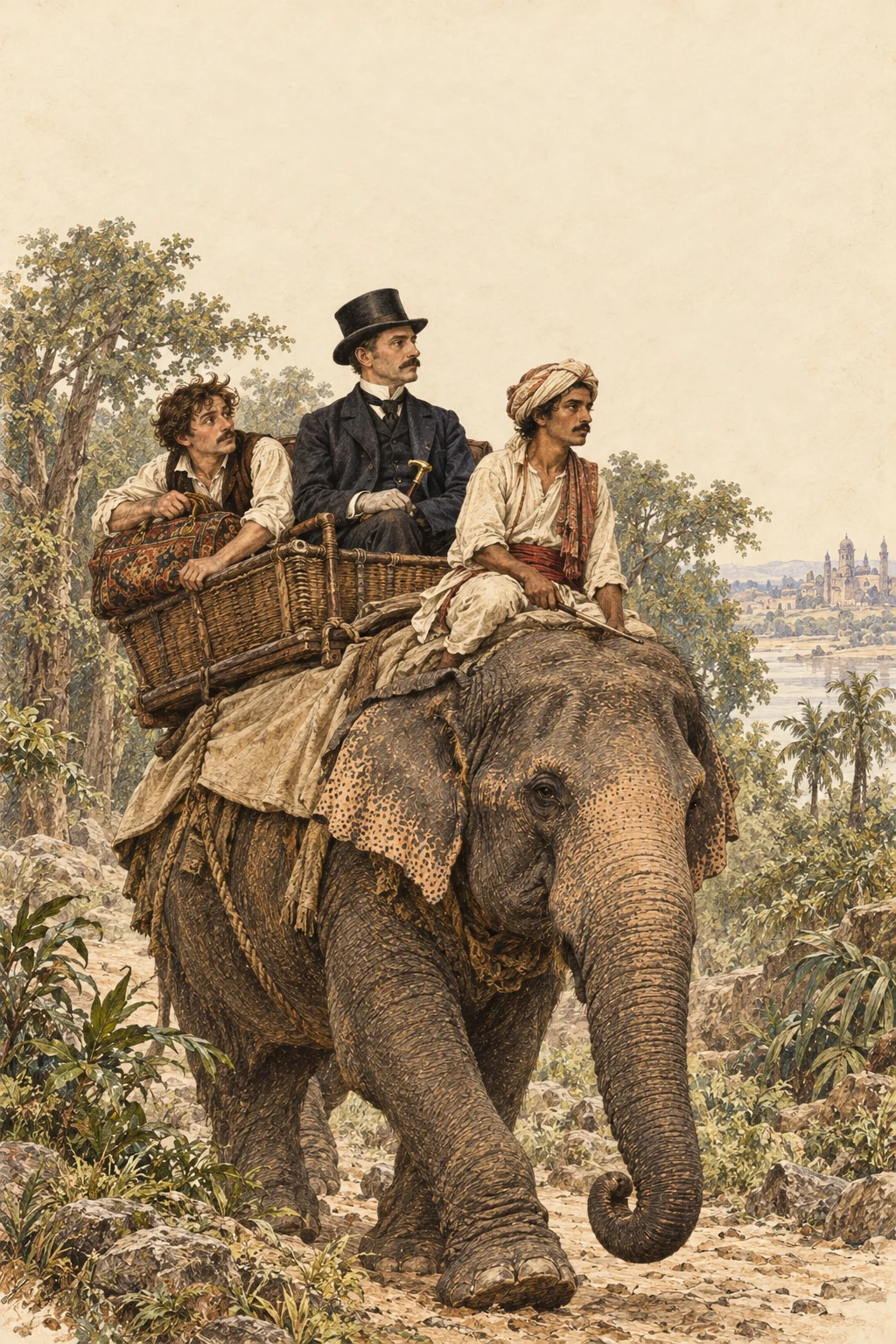 Book cover: Around the World in Eighty Days — Jules Verne